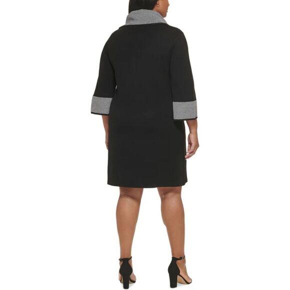 Jessica Howard Womens Cowl Neck Sweaterdress Plus Size 1X - Picture 2 of 12